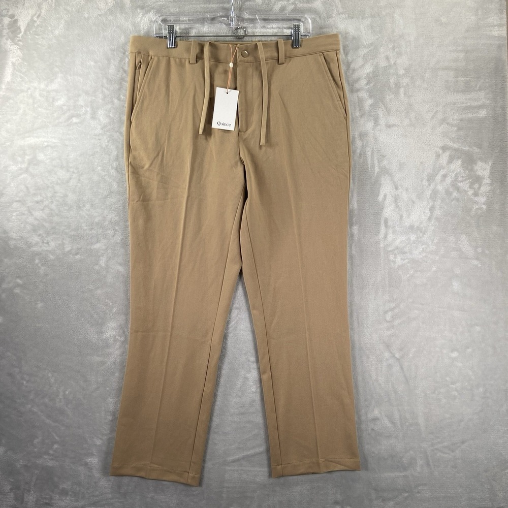 Quince Pants Mens 34x28 Ultra Stretch 24/7 Smart Chino Performance Khaki NWT